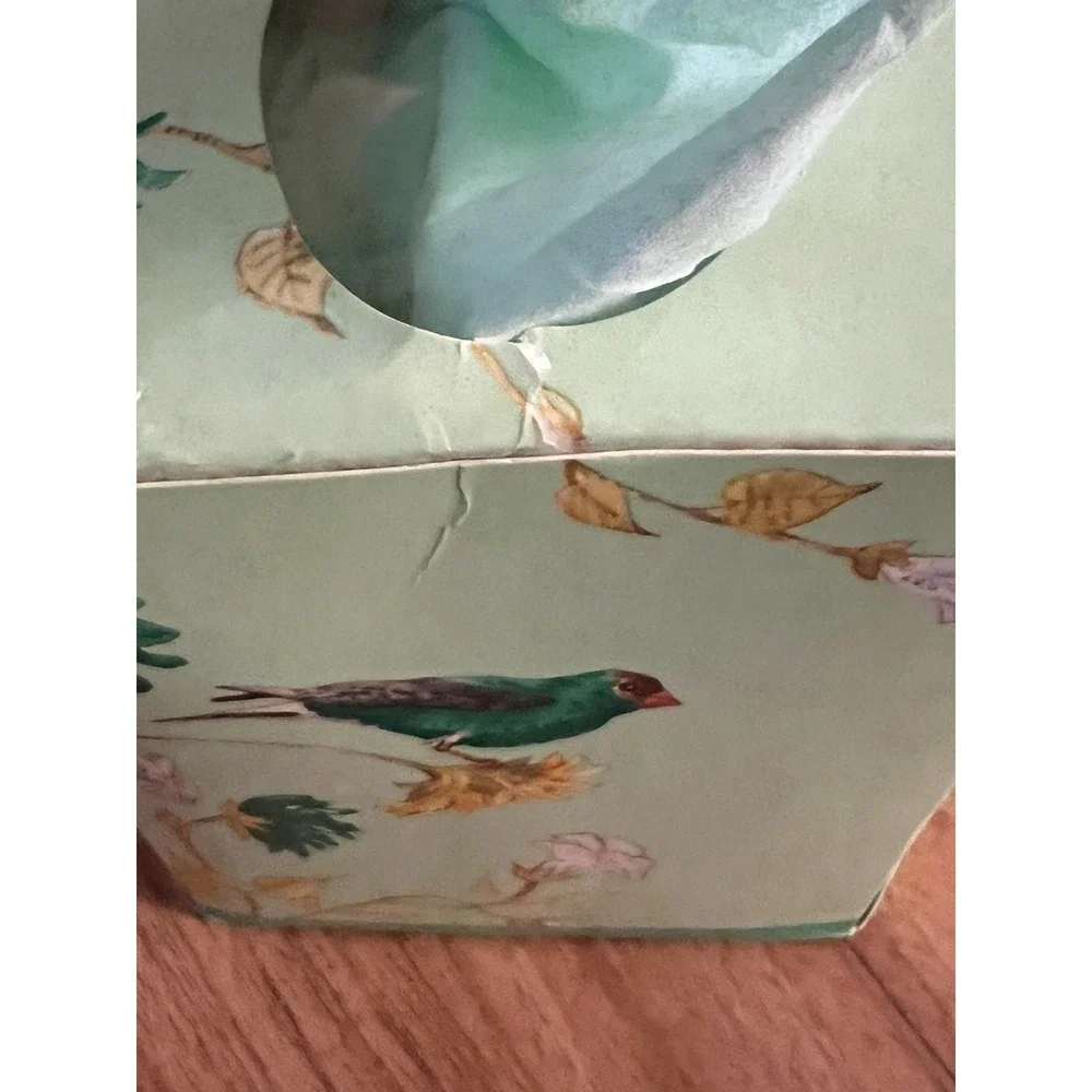 Vtg Kleenex Softique Tissues Lightly Scented Green 2-Ply Open Decorator Box 1981